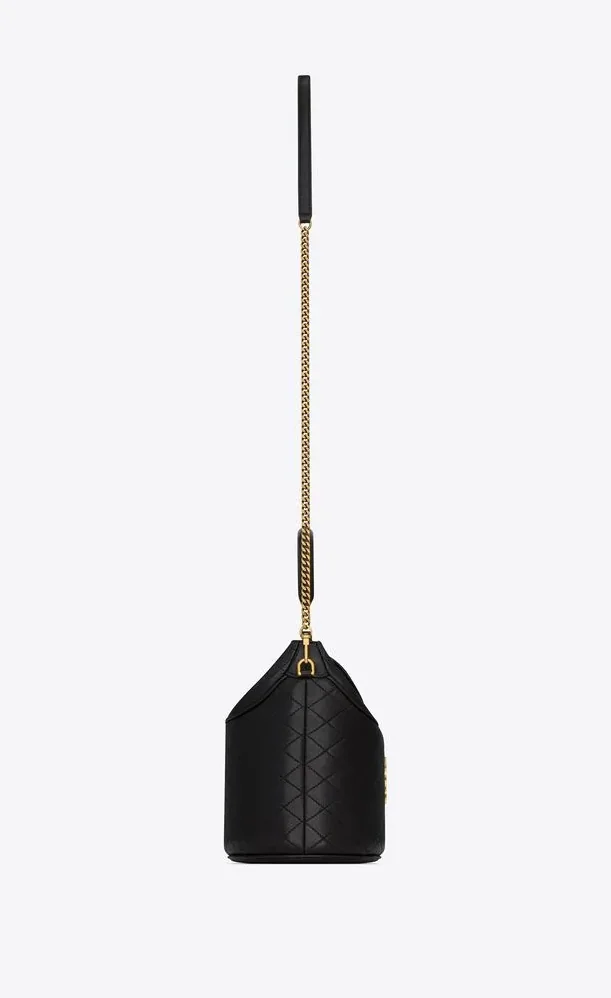 Saint Laurent Gaby Bucket Bag Black 7.5 Inches/ Saint Laurent Gaby Bucket Bag Black 7.5 Inches/