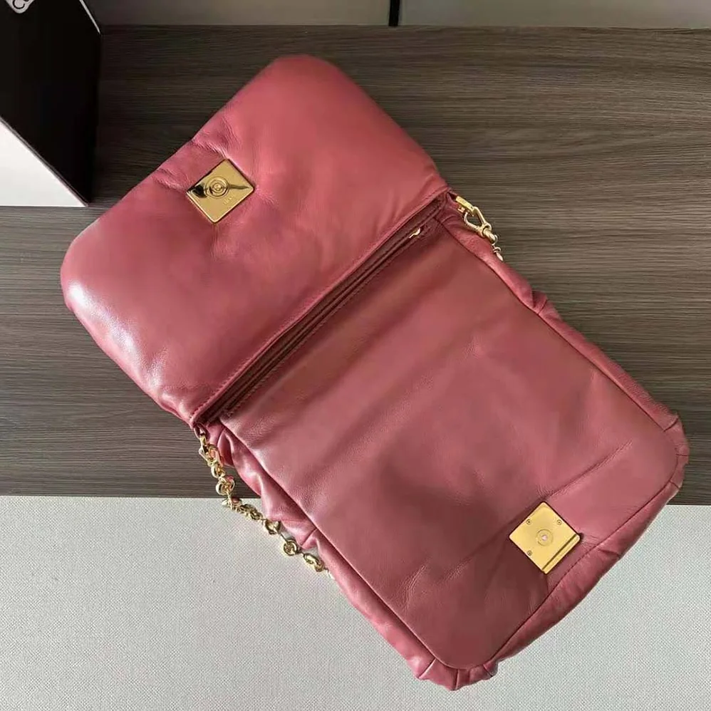 Loewe Puffer Goya Bag in Shiny Nappa Lambskin for Women in Rose Loewe Puffer Goya Bag in Shiny Nappa Lambskin for Women in Rose