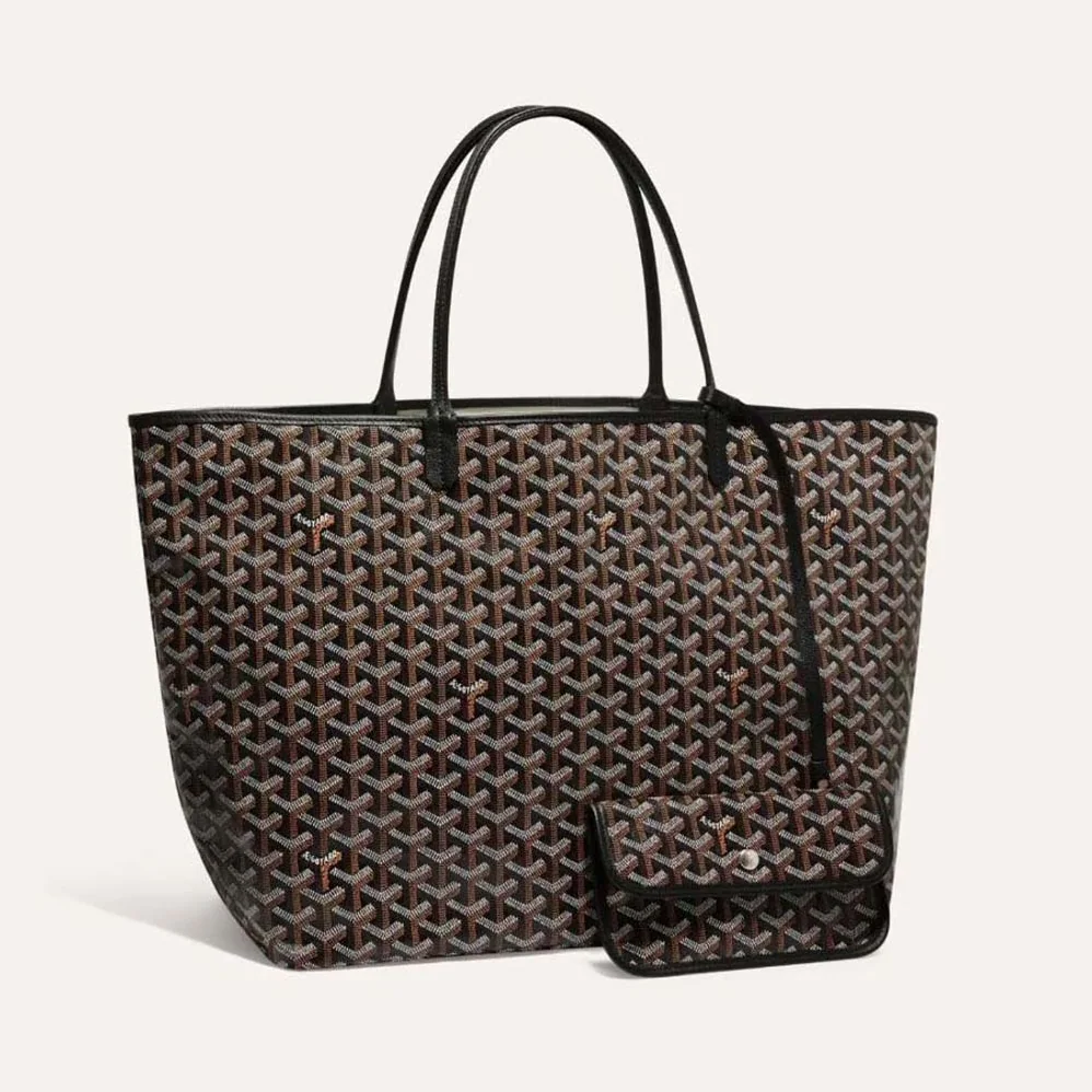 Goyard Sac Saint Louis GM in Goyardine Canvas & Chevroches Calfskin for Women in Black Goyard Sac Saint Louis GM in Goyardine Canvas & Chevroches Calfskin for Women in Black