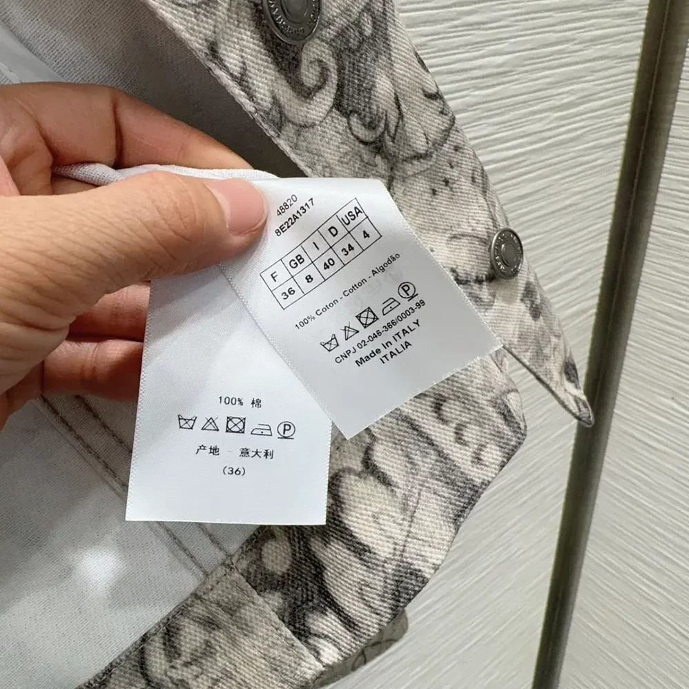 Dior Belted Jacket Beige Dior Barocco Cotton for Women in Linen Denim Dior Belted Jacket Beige Dior Barocco Cotton for Women in Linen Denim