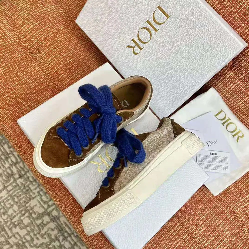 Dior B33 Sneaker Brown and Cream Dior Oblique Jacquard and Brown Suede for Men Dior B33 Sneaker Brown and Cream Dior Oblique Jacquard and Brown Suede for Men