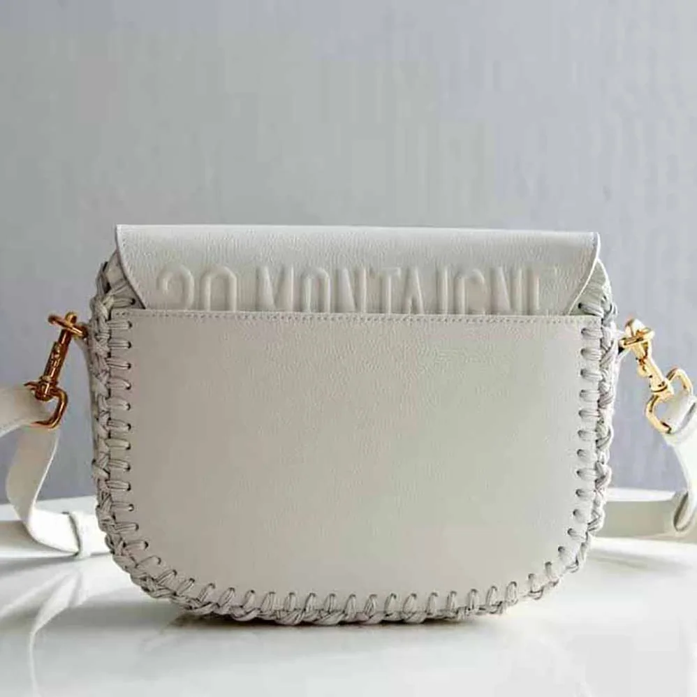 Dior Medium Dior Bobby Bag Grained Calfskin with Whipstitched Seams for Women in White Dior Medium Dior Bobby Bag Grained Calfskin with Whipstitched Seams for Women in White