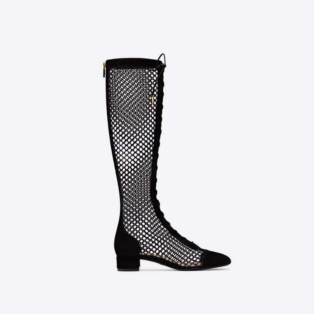 Dior Naughtily-D Ankle Boot Black Suede Calfskin for Women