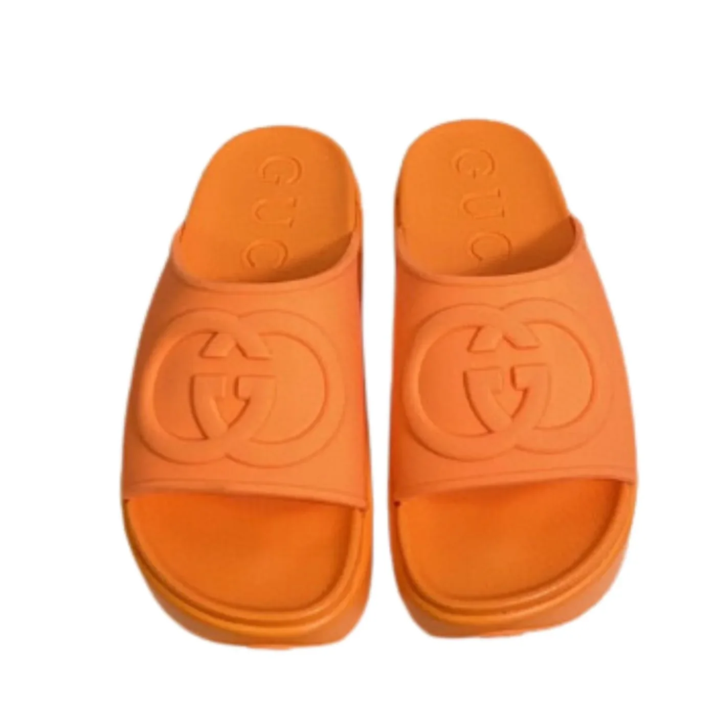 Gucci Interlocking G Slide Sandal Orange Gucci Interlocking G Slide Sandal Orange