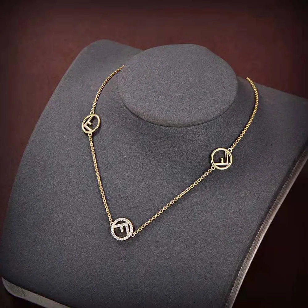 Fendi F Is Fendi Necklace Gold for Women in colored Fendi F Is Fendi Necklace Gold for Women in colored