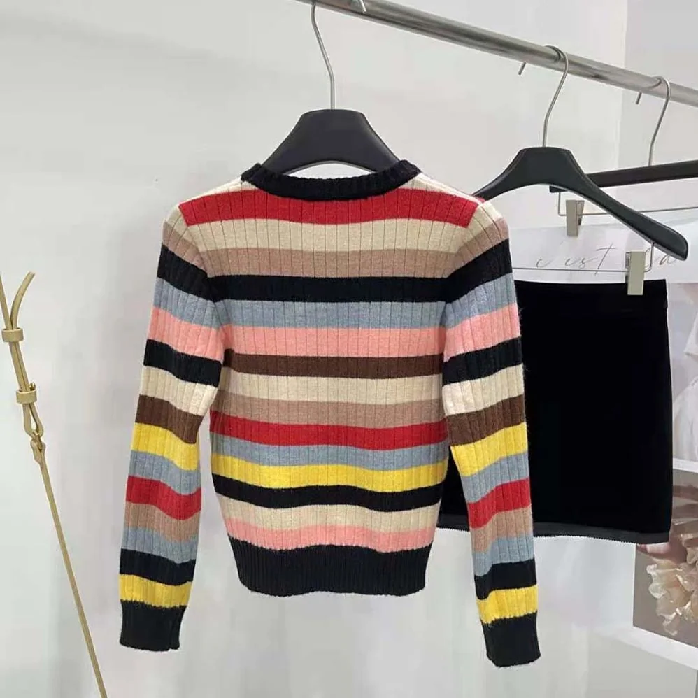 Miu Miu Cashmere Sweater with Logo Patch for Women