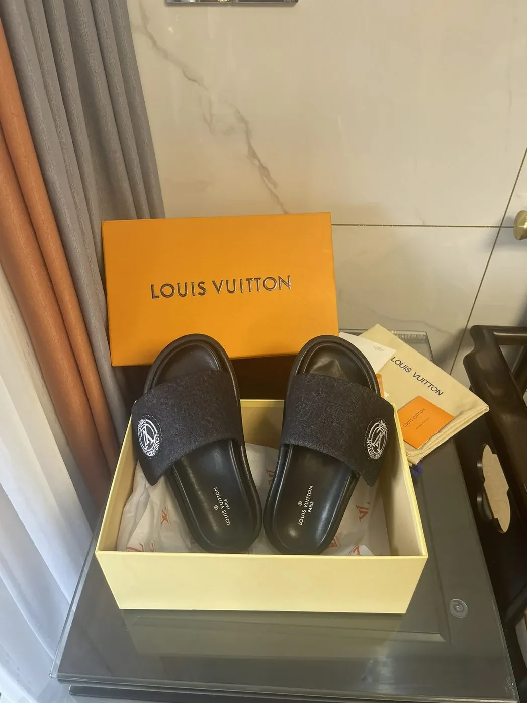 Louis Vuitton Pool Pillow Comfort Flat Mule Black for Women Louis Vuitton Pool Pillow Comfort Flat Mule Black for Women