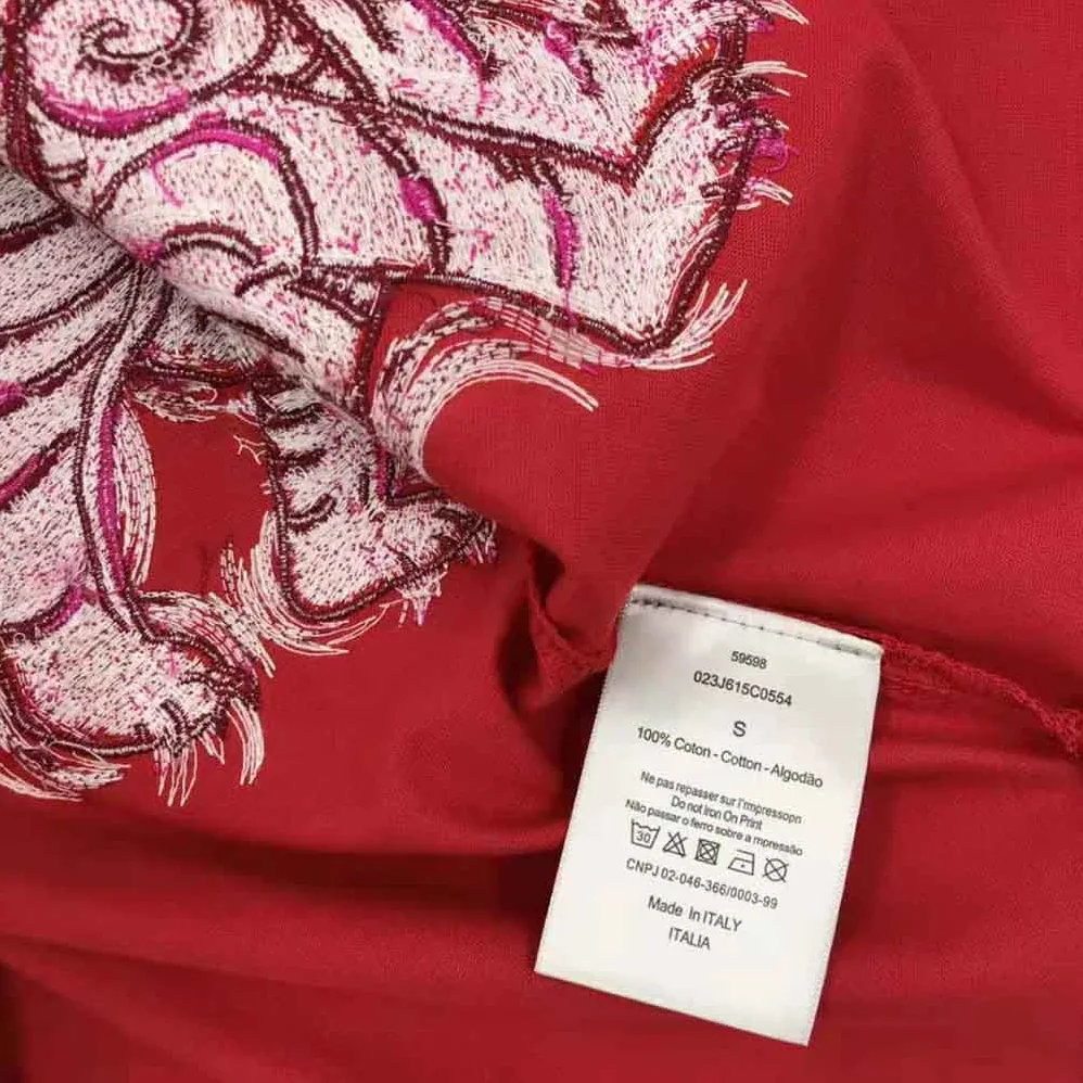 Dior Dior and Kenny Scharf T-shirt Relaxed Fit Red Cotton Jersey for Men Dior Dior and Kenny Scharf T-shirt Relaxed Fit Red Cotton Jersey for Men
