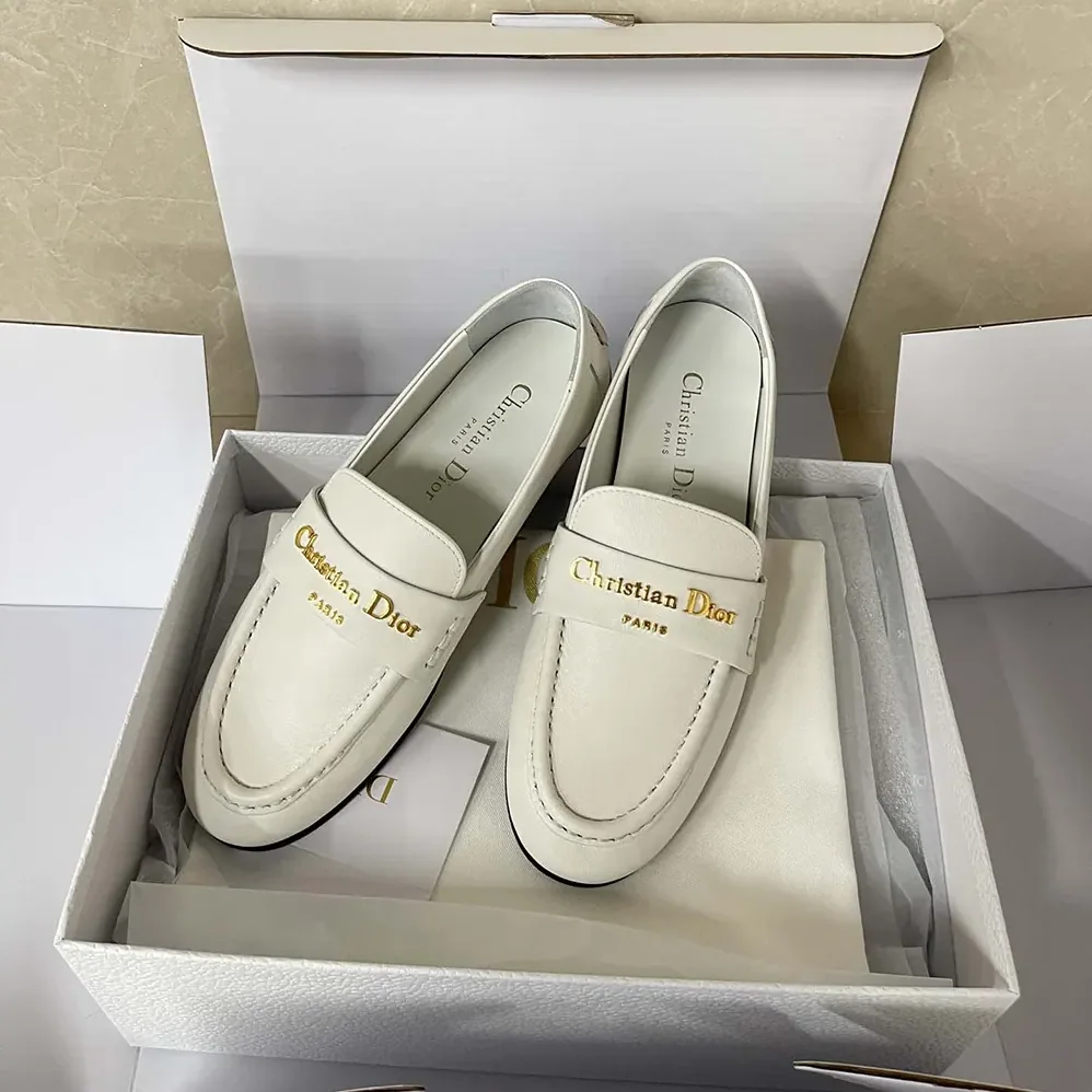 Dior Boy Loafer White Supple Calfskin for Women Dior Boy Loafer White Supple Calfskin for Women