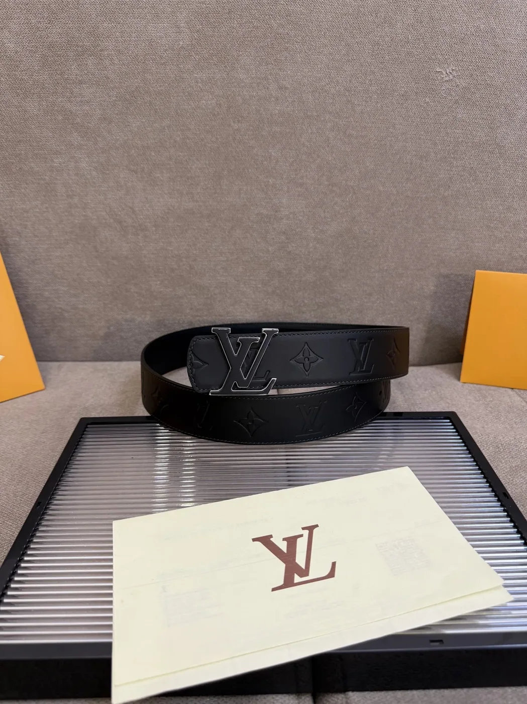 Louis Vuitton LV Initiales Monogram Eclipse Belt Black With Black Buckle Louis Vuitton LV Initiales Monogram Eclipse Belt Black With Black Buckle