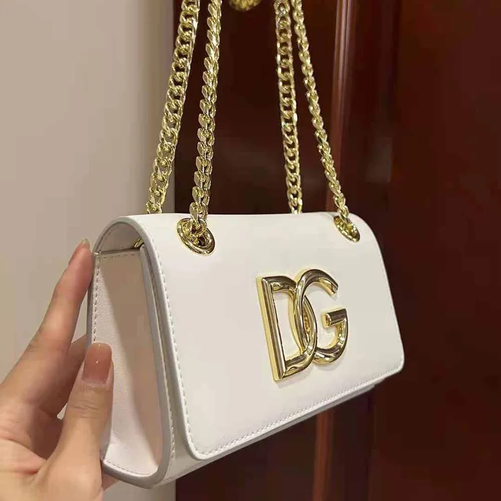 Dolce Gabbana D&G Polished Calfskin 3.5 Phone Bag for Women in White Dolce Gabbana D&G Polished Calfskin 3.5 Phone Bag for Women in White