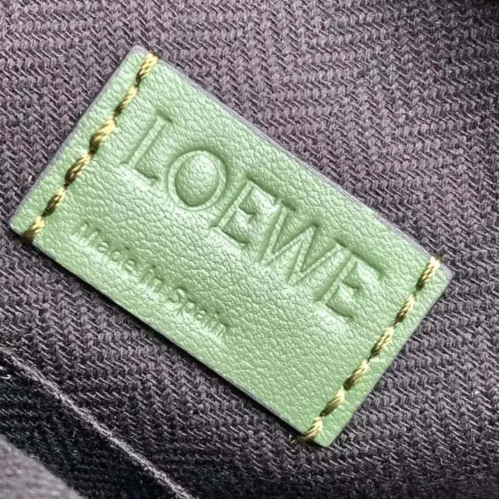 Loewe XS Military Messenger Bag in Supple Smooth Calfskin and Jacquard for Men in Green Loewe XS Military Messenger Bag in Supple Smooth Calfskin and Jacquard for Men in Green