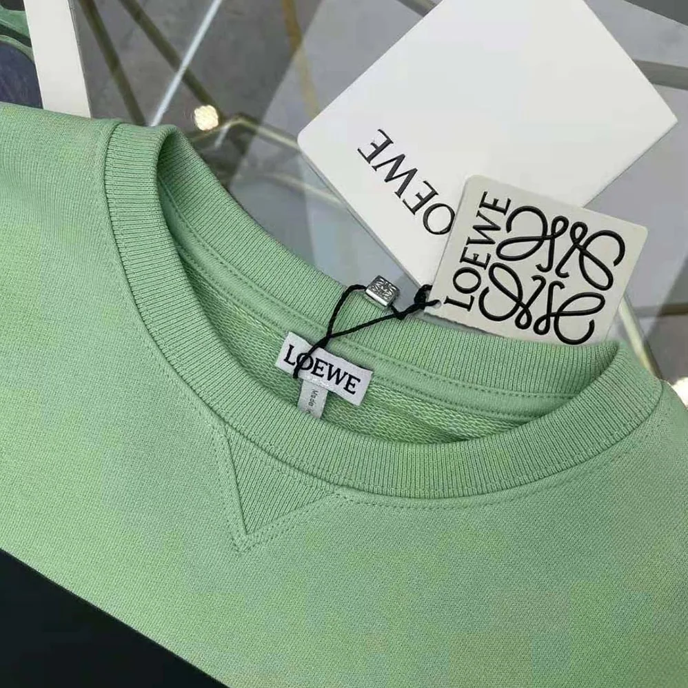 Loewe Ceramic Print Sweatshirt in Cotton for Women in Lime Loewe Ceramic Print Sweatshirt in Cotton for Women in Lime