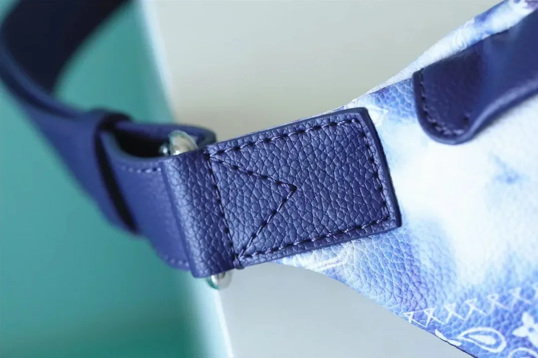 Louis Vuitton Discovery Bumbag PM in Monogram Blue Silver Hardware Louis Vuitton Discovery Bumbag PM in Monogram Blue Silver Hardware