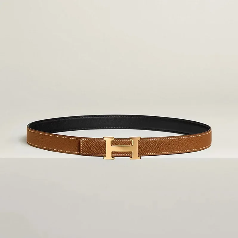 Hermes Mini H Reversible Belt Noir in Brown Hermes Mini H Reversible Belt Noir in Brown