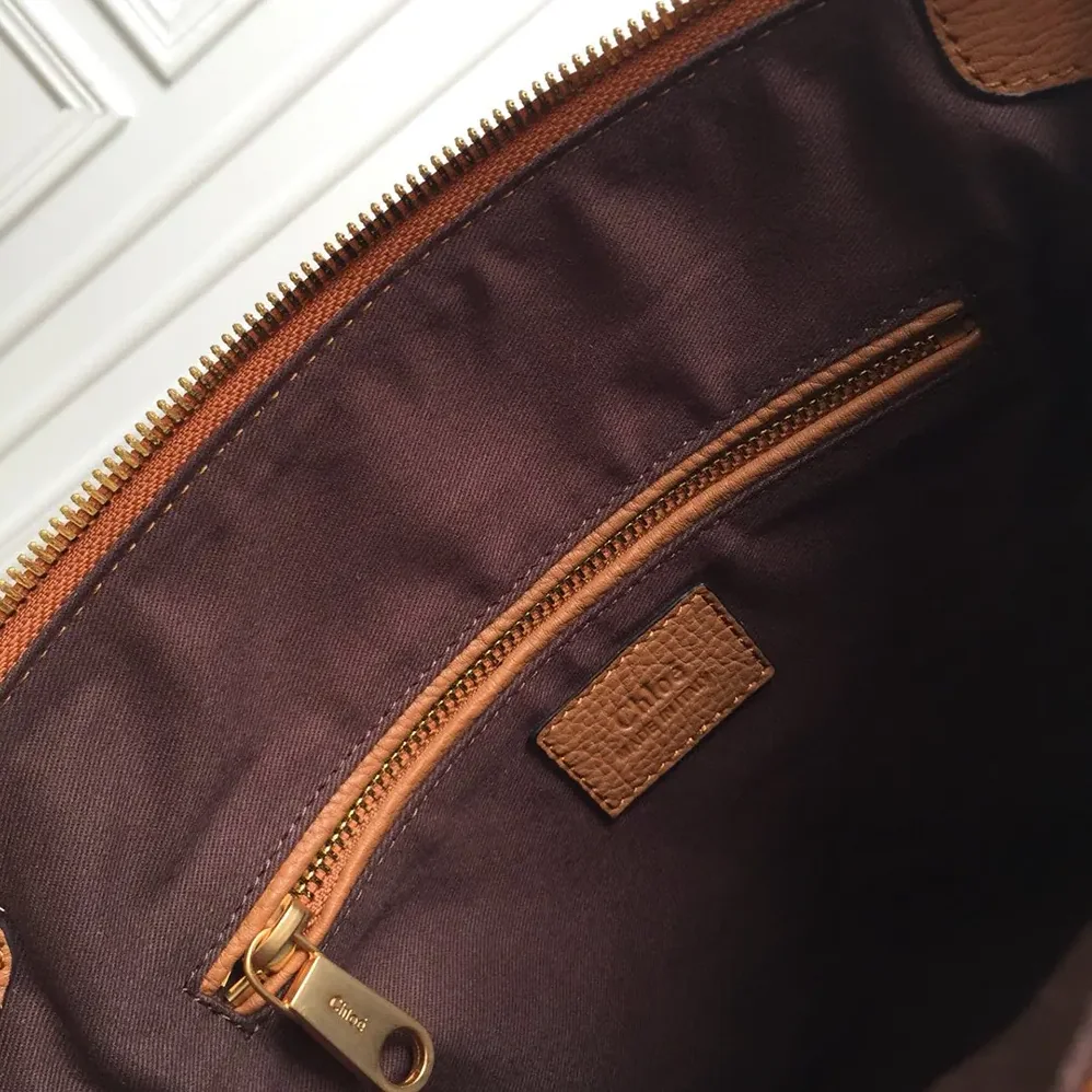 Chloe Marcie Bag in Grained Leather for Women in Tan