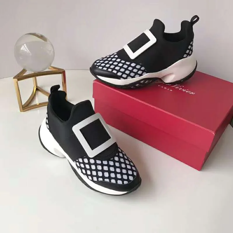 Roger Vivier Shoes Viv' Run Sneakers 75mm Heel for Women in Black Roger Vivier Shoes Viv' Run Sneakers 75mm Heel for Women in Black