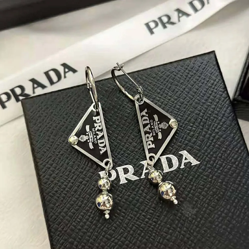 Prada Ball Smalto Jewels Pendant Earrings for Women