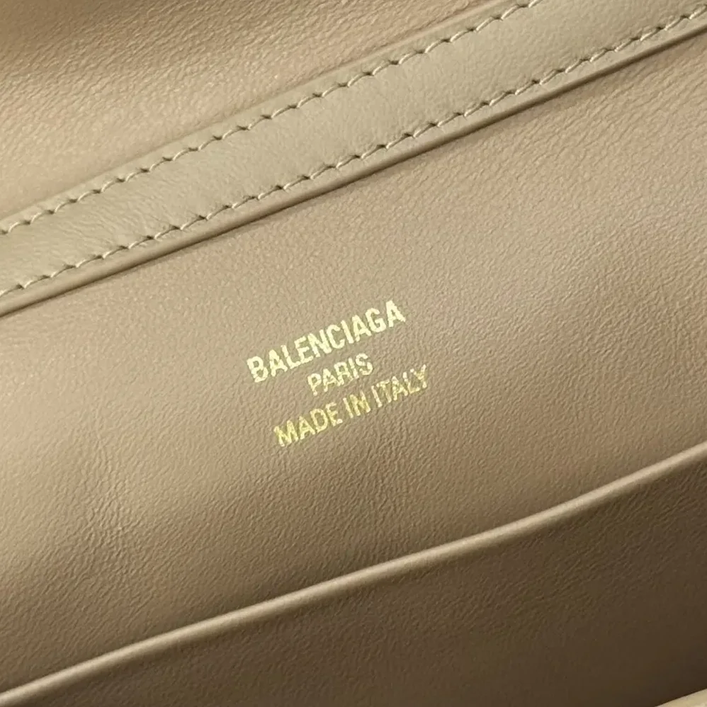 Balenciaga Rodeo Handbag Mini In latte Smooth Calfskin Aged for Women in gold Hardware