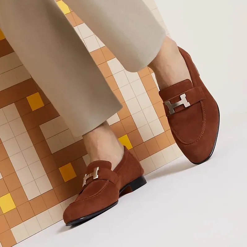 Hermes Paris Loafers Orange Hermes Paris Loafers Orange