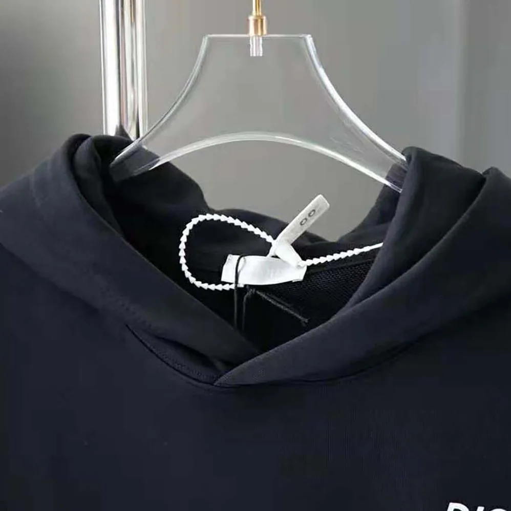 Dior Relaxed-fit Hooded Sweatshirt Black Cotton Fleece for Men Dior Relaxed-fit Hooded Sweatshirt Black Cotton Fleece for Men