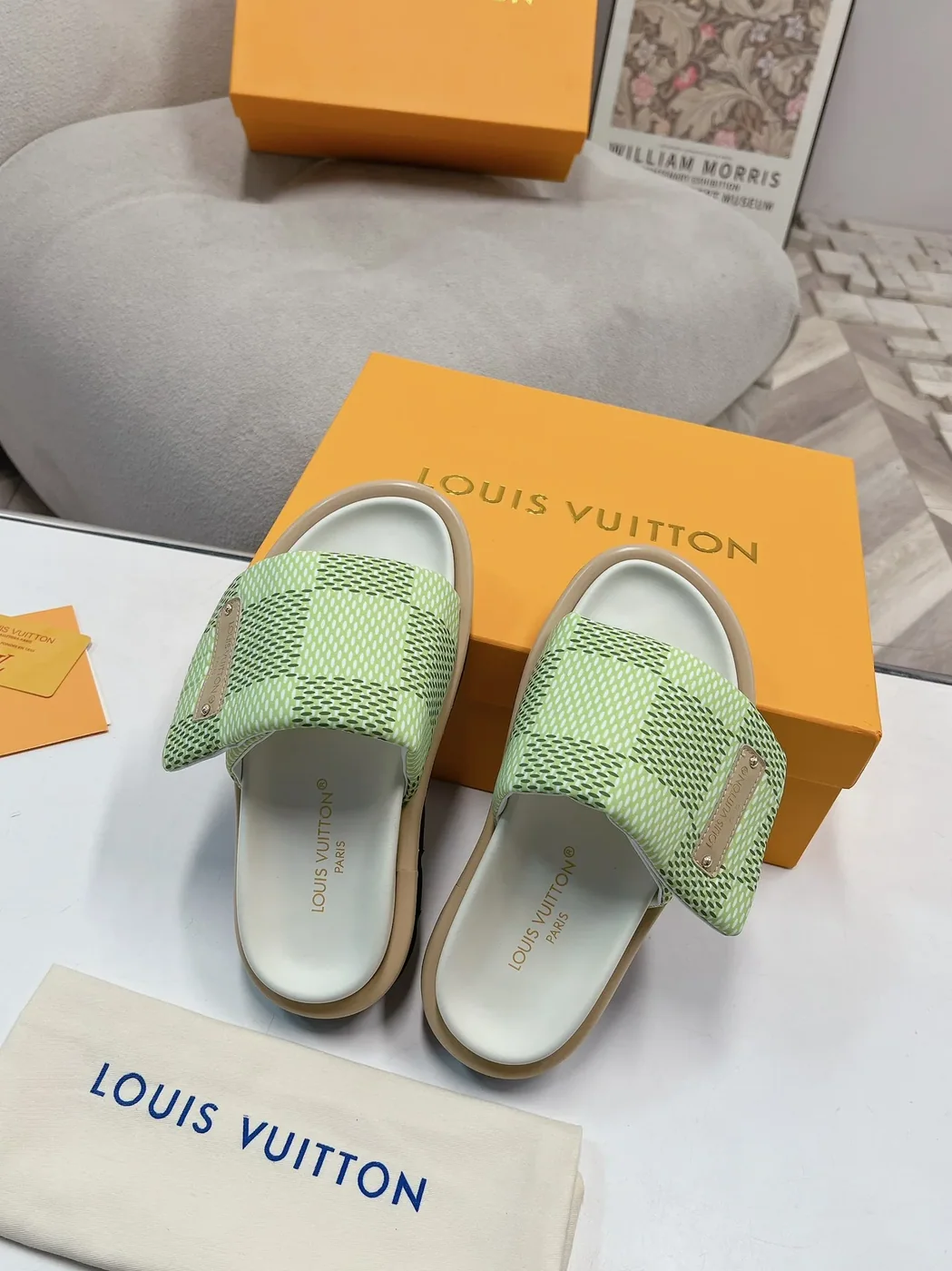 Louis Vuitton Slipper Pillow Flat Comfort Mule Beige