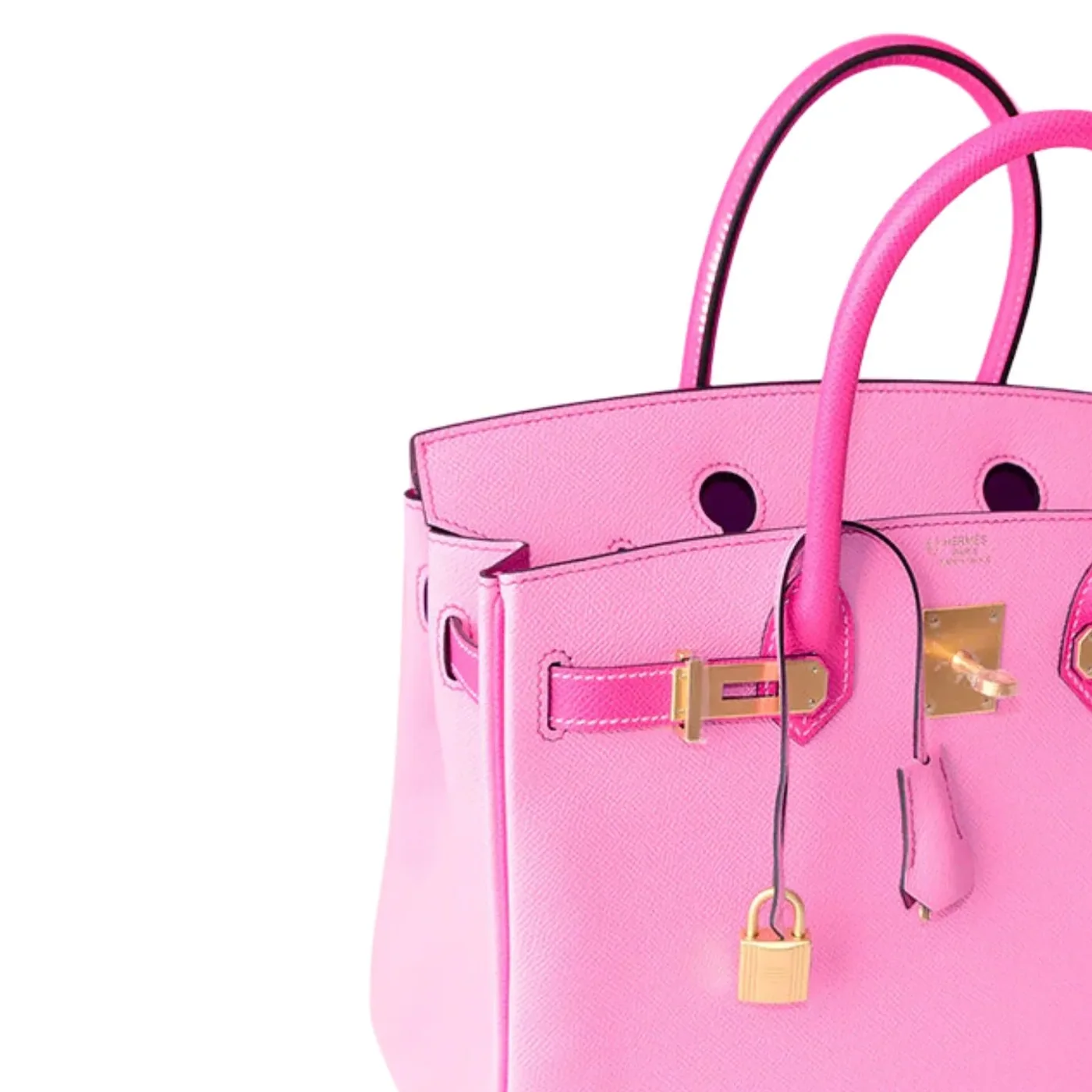 Hermes Horseshoe Stamp Birkin Top Handle Bag in Pink Gold Hardware Hermes Horseshoe Stamp Birkin Top Handle Bag in Pink Gold Hardware