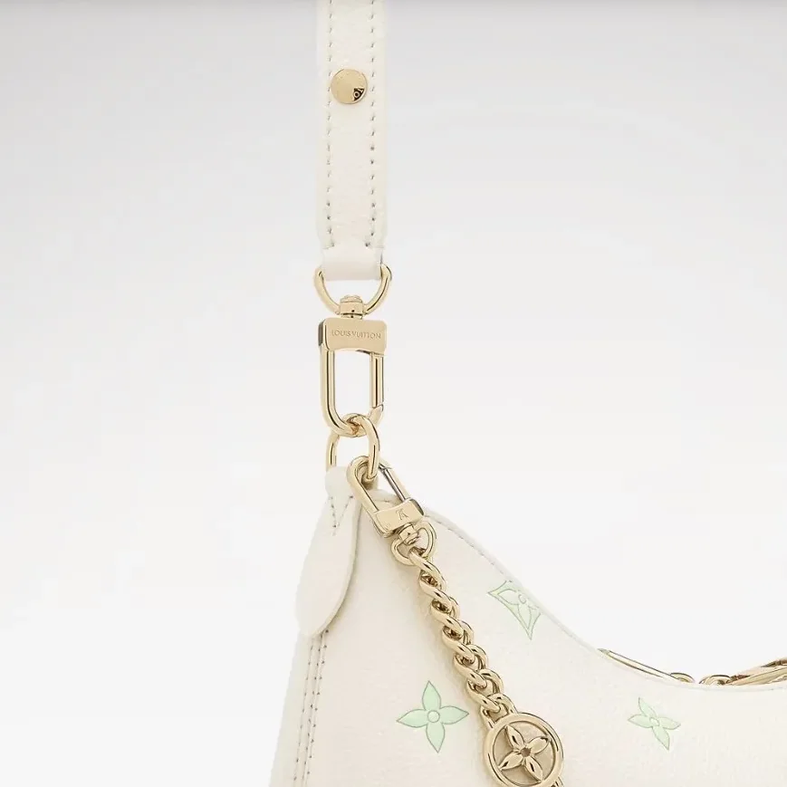 Louis Vuitton Boulogne PM Crossboy Bag / Milky White/ Green Gold Hardware