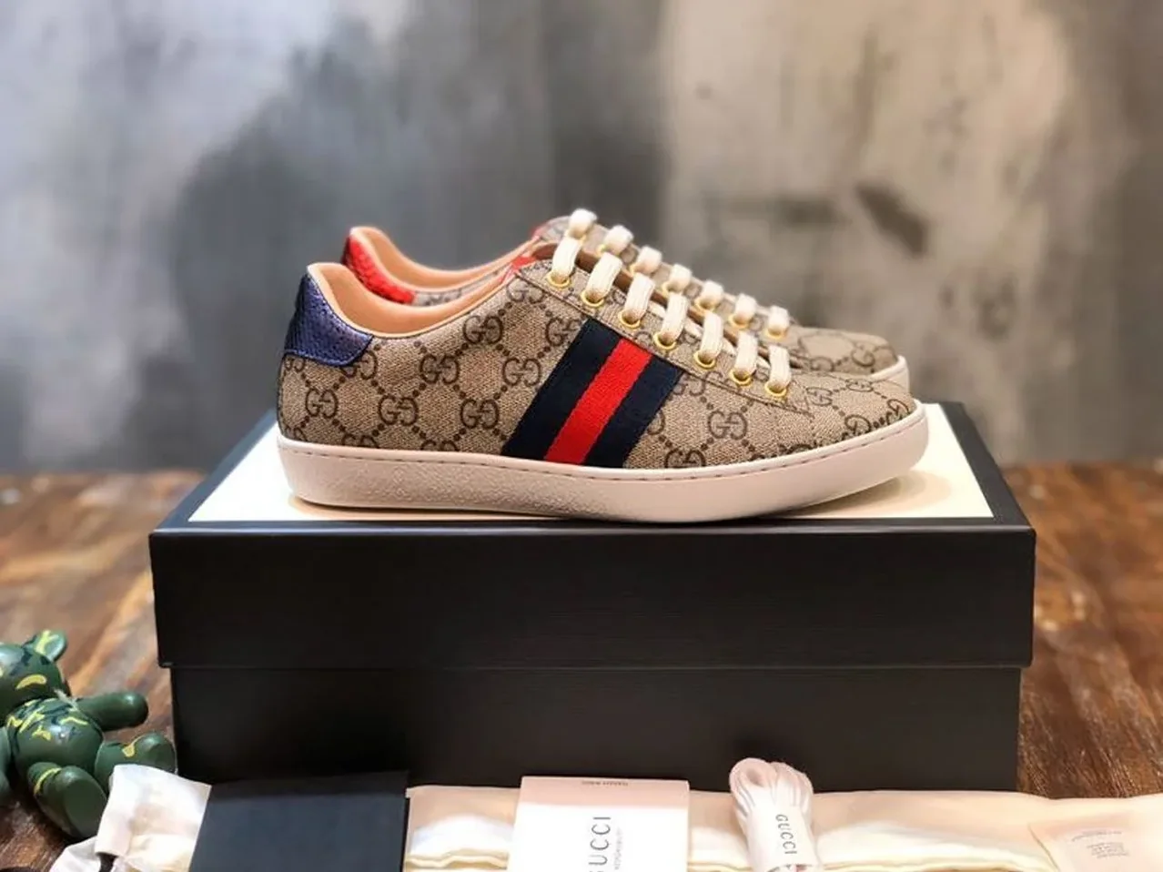 Gucci Ace GG Supreme Sneaker Brown for Women