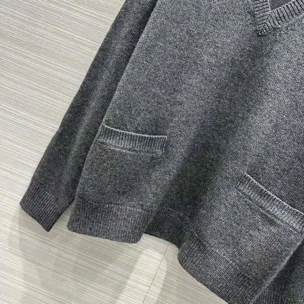 Prada Wool and Cashmere Sweater for Women in Silver Prada Wool and Cashmere Sweater for Women in Silver