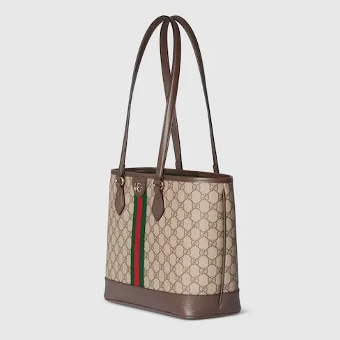 Gucci Ophidia Medium Tote Bag / Beige/ Dark Brown Gold Hardware Gucci Ophidia Medium Tote Bag / Beige/ Dark Brown Gold Hardware