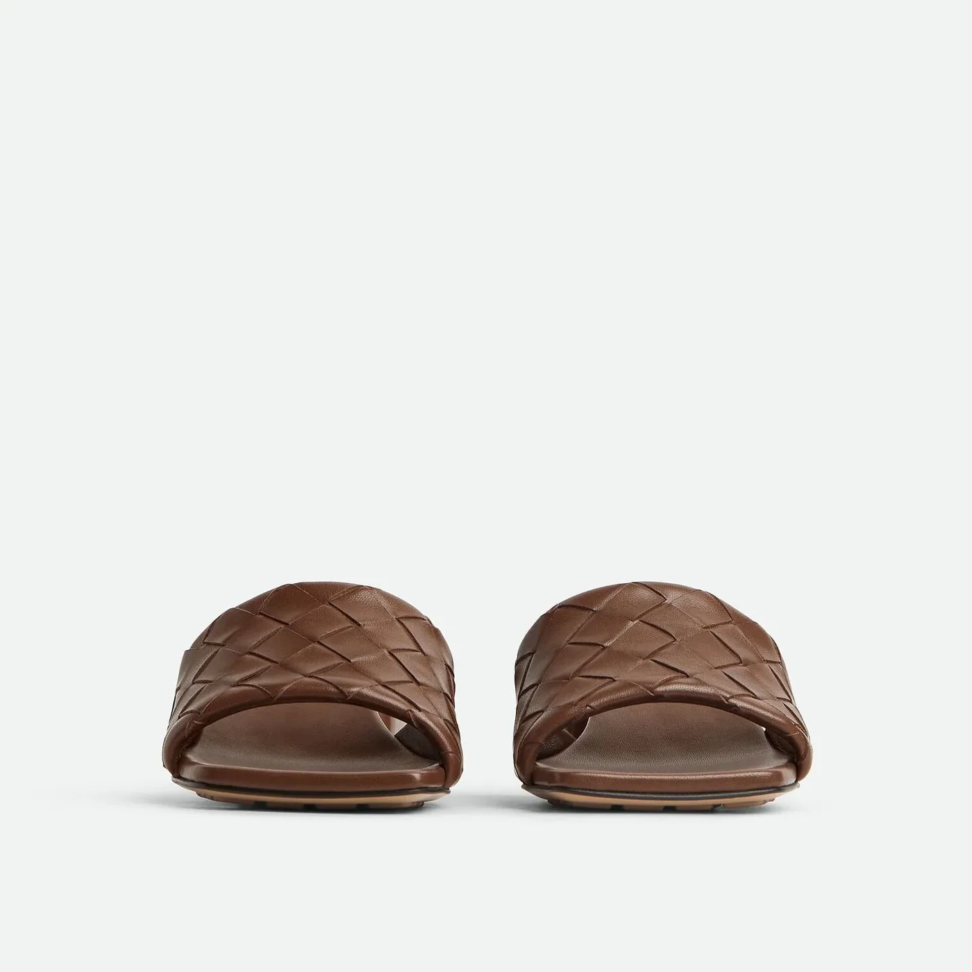 Bottega Veneta Parco Mule Mid Heel Dark Leather Bottega Veneta Parco Mule Mid Heel Dark Leather