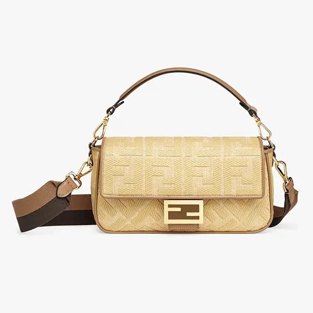 Fendi Baguette Natural Straw Bag for Women