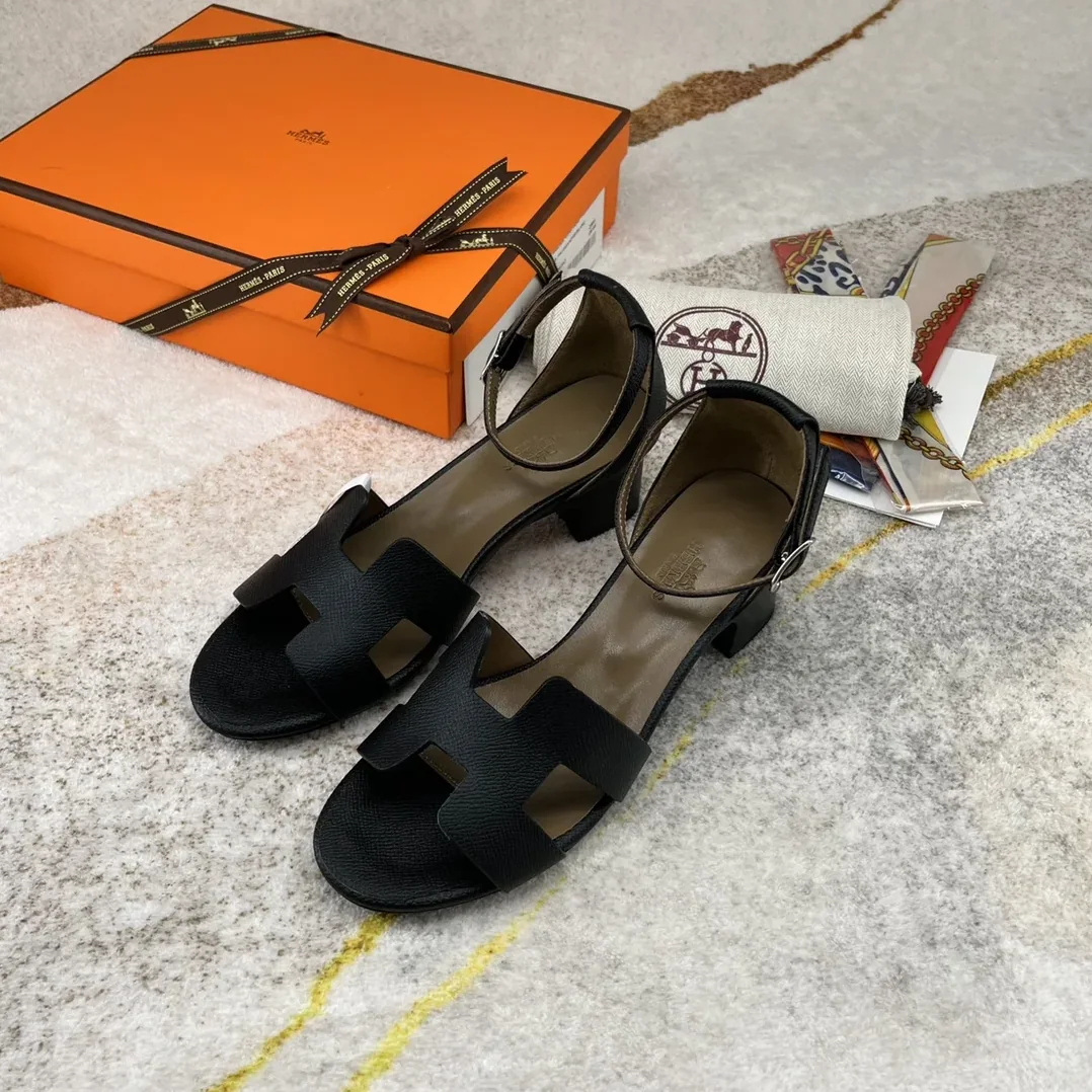 Hermes Encens 50 Sandal Black Hermes Encens 50 Sandal Black
