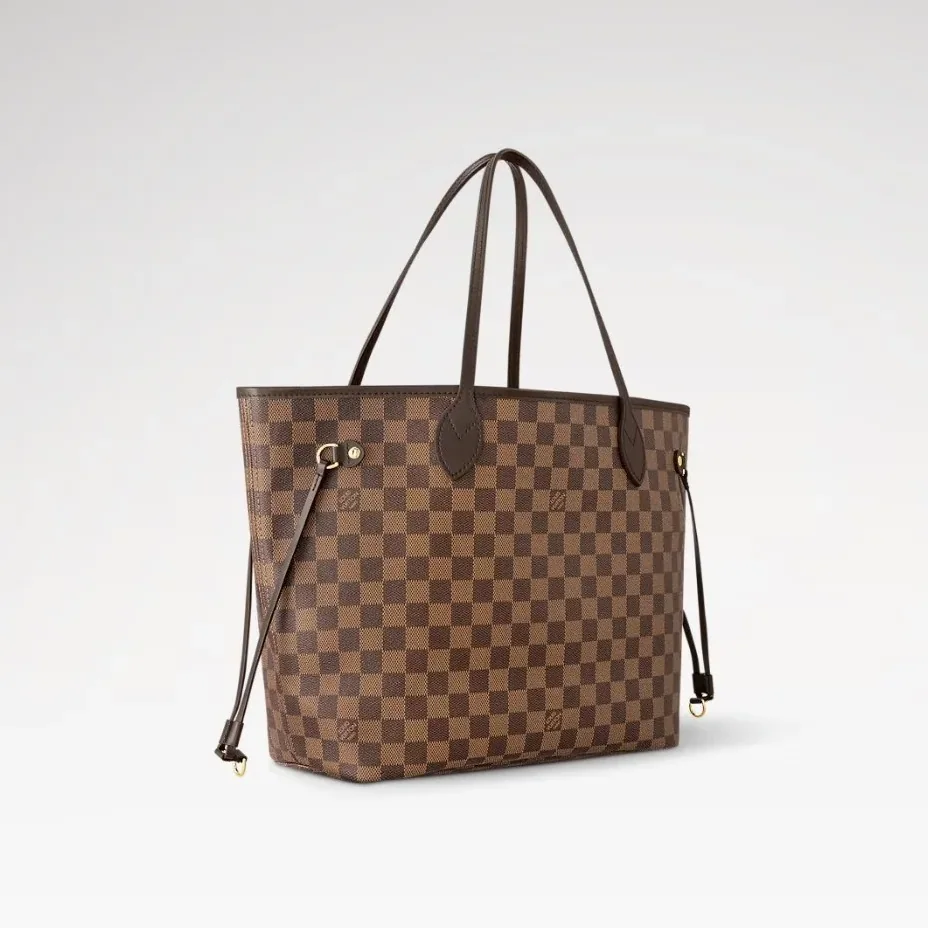 Louis Vuitton Neverfull MM Tote Bag / Brown Damier Ebene Gold Hardware