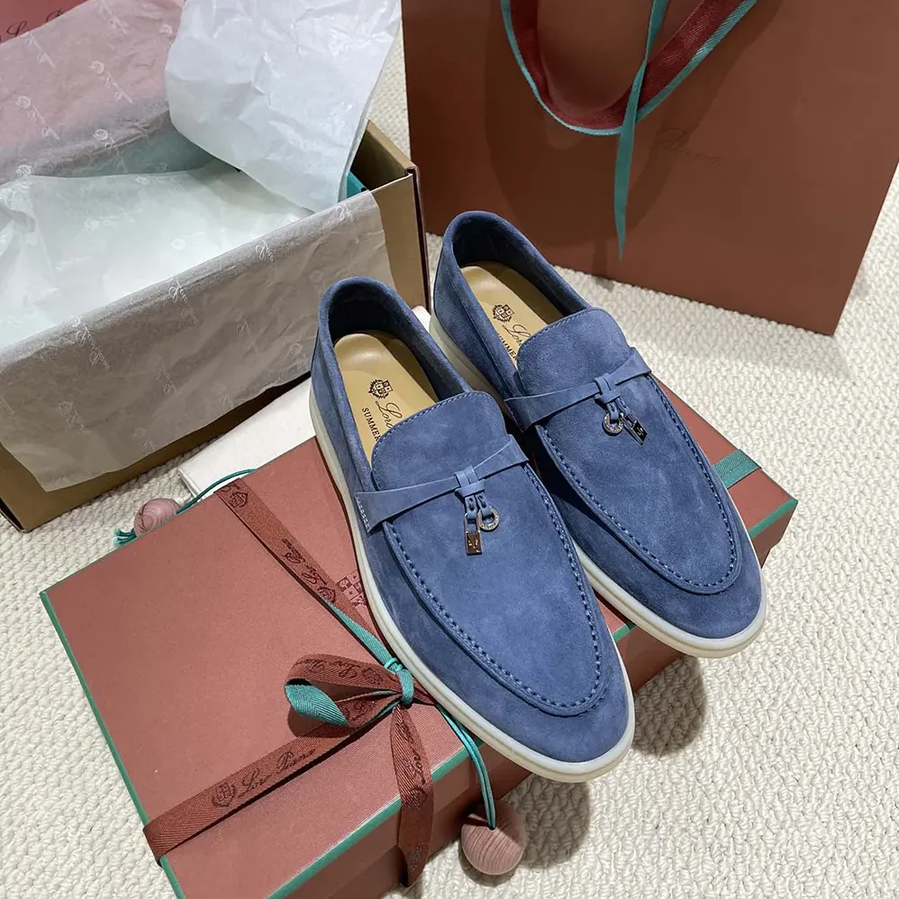 Loro Piana Summer Charms Walk Loafers for Unisex in Navy