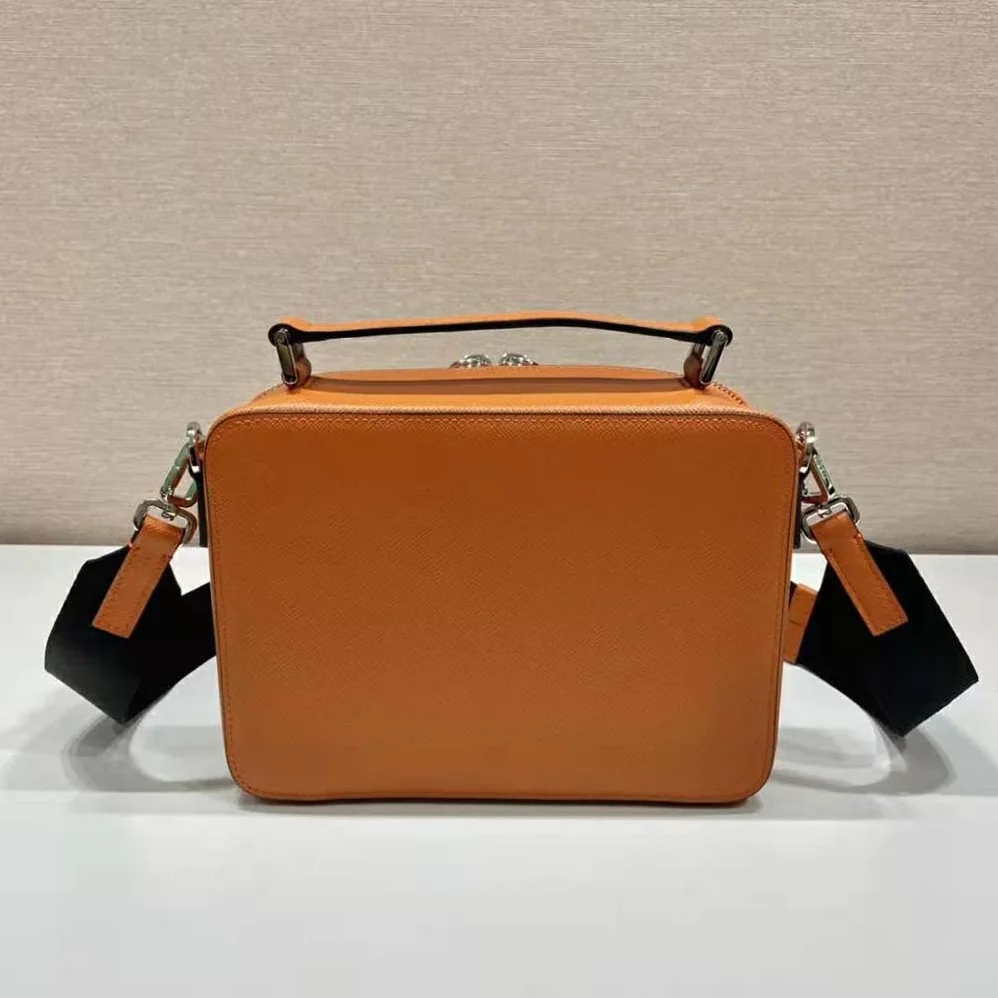 Prada Brique Saffiano Leather Bag for Men in Orange