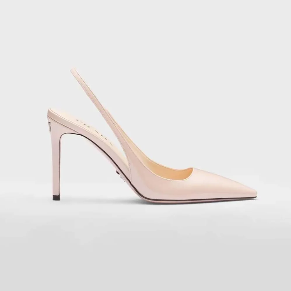 Prada Patent Leather Slingbacks for Women in Pink
