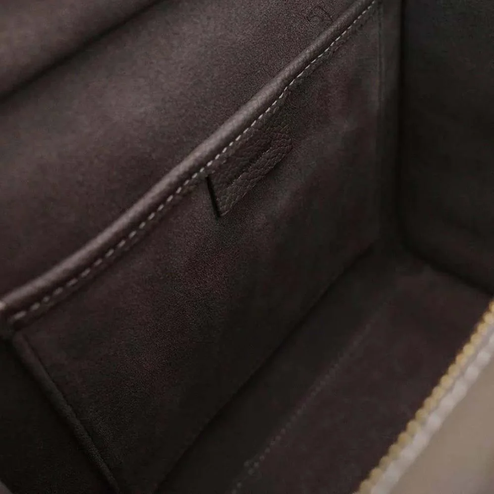 Celine Nano Luggage Bag in Drummed Calfskin for Women in Brown