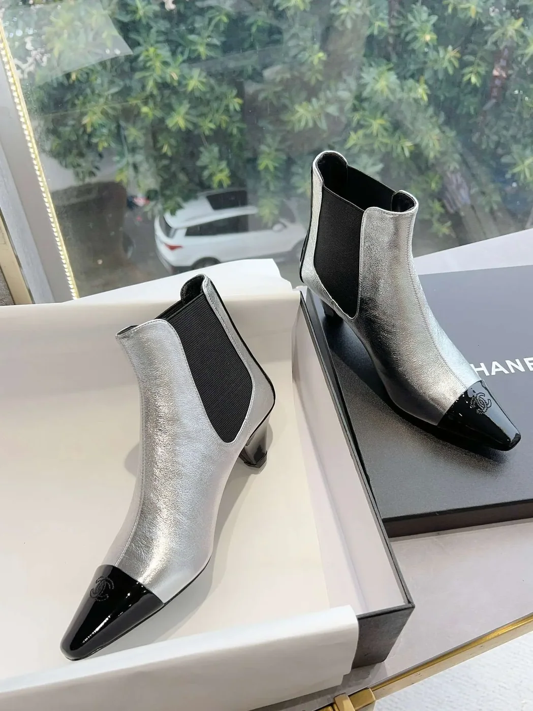 Chanel Martin Loafer Boot Silver Chanel Martin Loafer Boot Silver