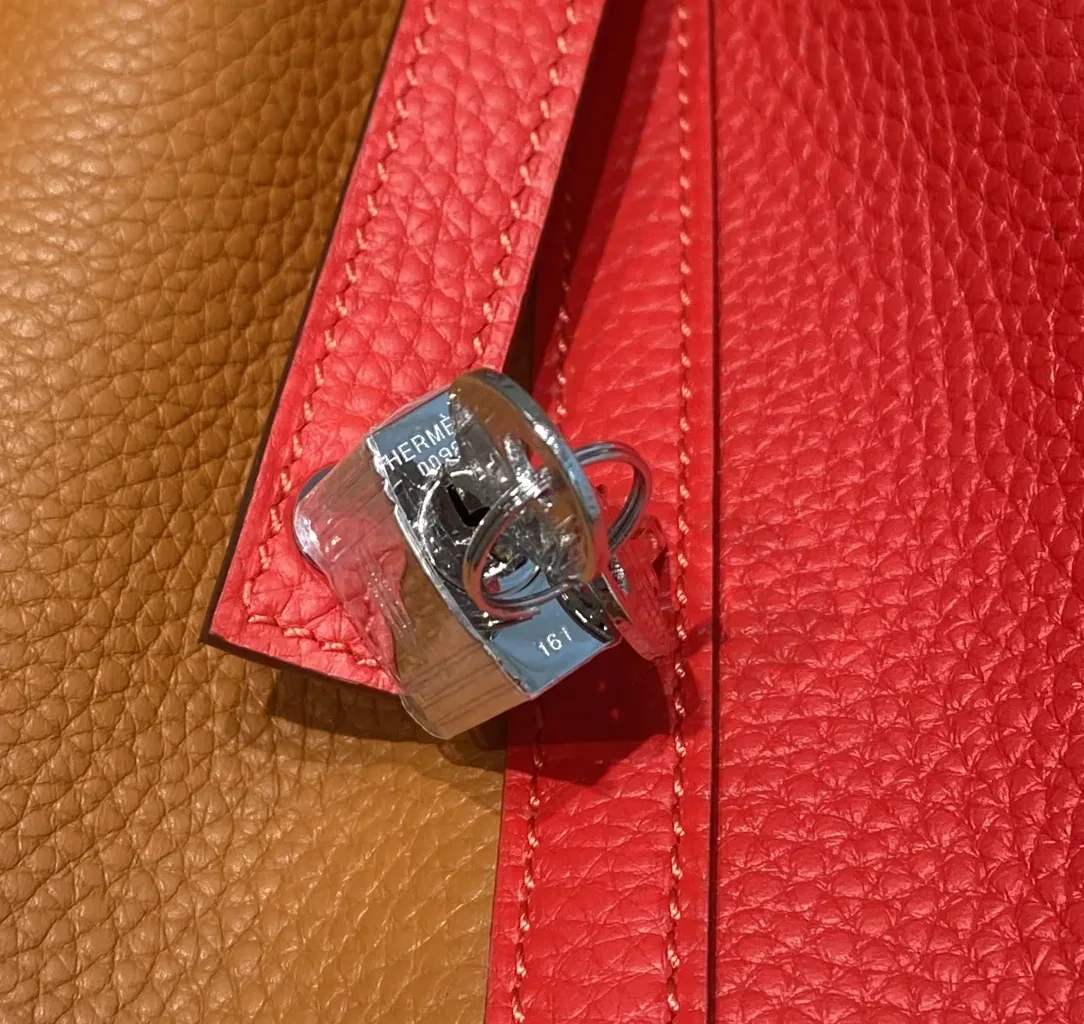 Hermes Picotin Lock 18 Bag Brown in Red / Hermes Picotin Lock 18 Bag Brown in Red /
