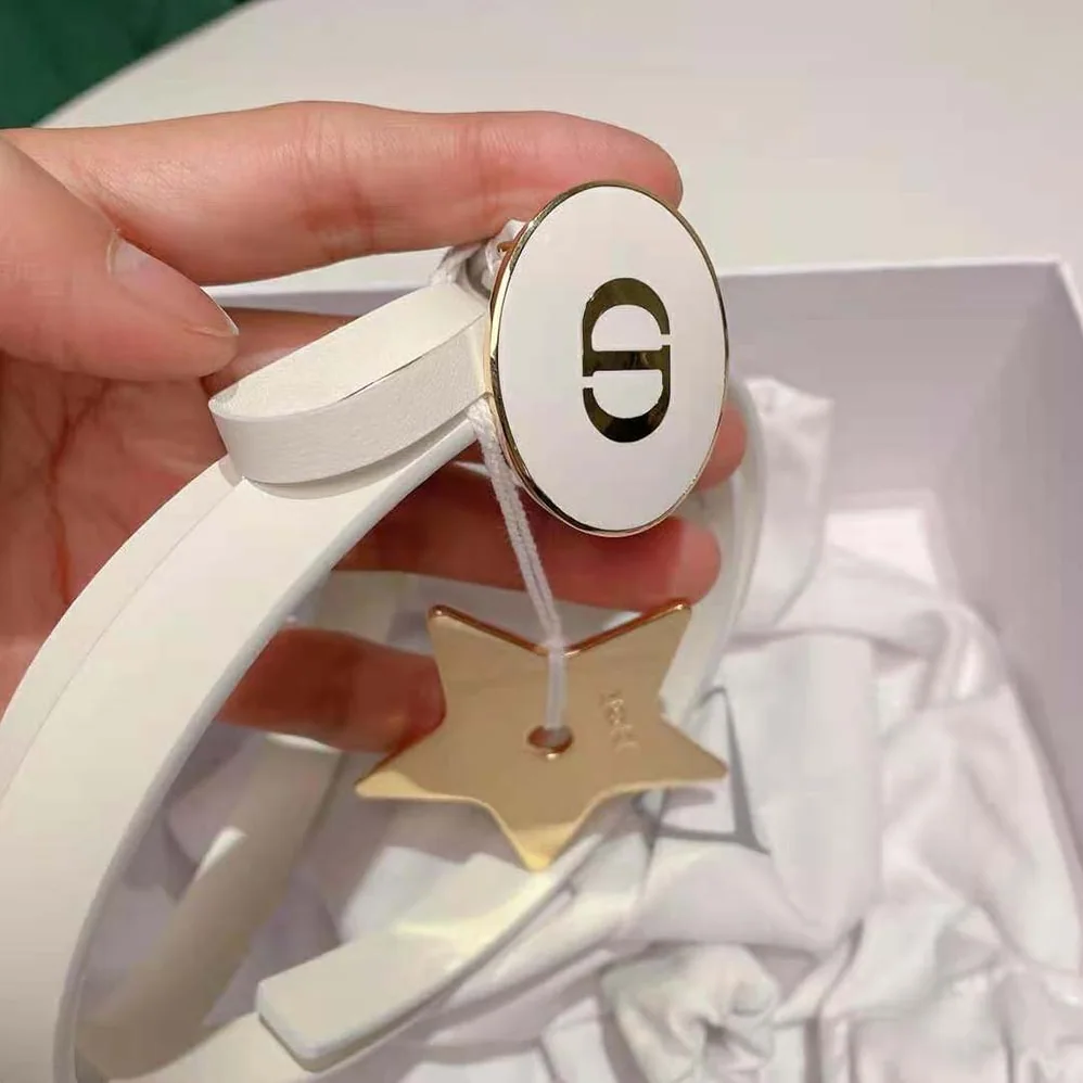 Dior Teddy-D Belt Smooth Calfskin-15 MM for Women in White