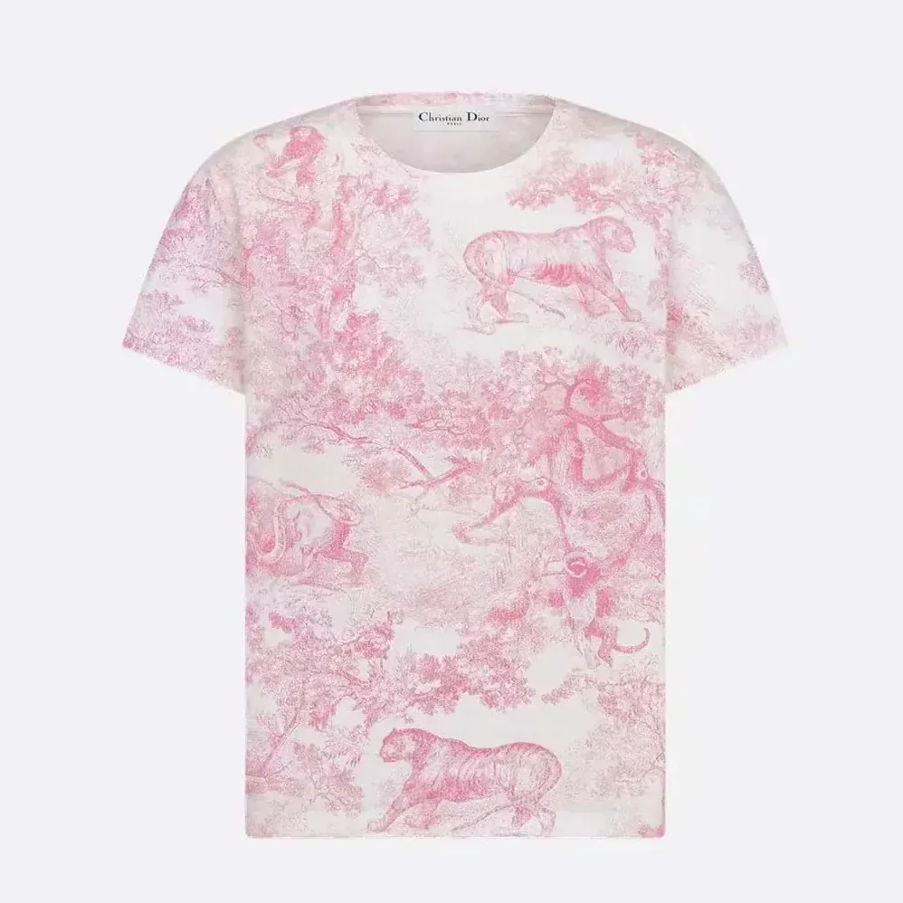 Dior Dioriviera T-Shirt White Cotton and Linen Jersey for Women