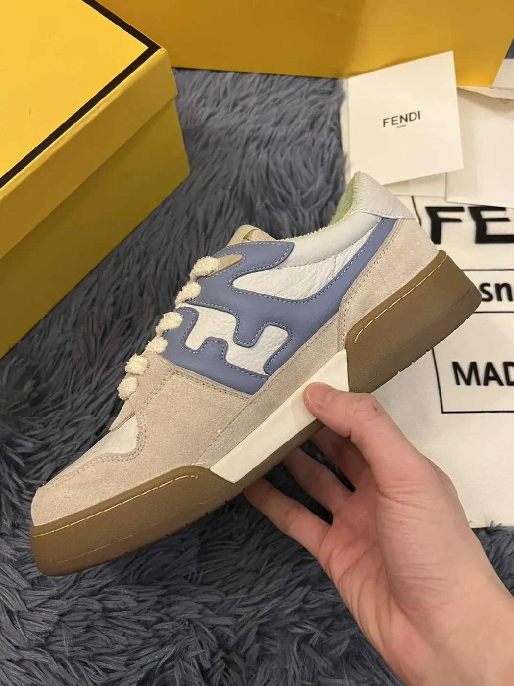 Fendi Match Low Tops Sneakers Grey 7E1493 Fendi Match Low Tops Sneakers Grey 7E1493