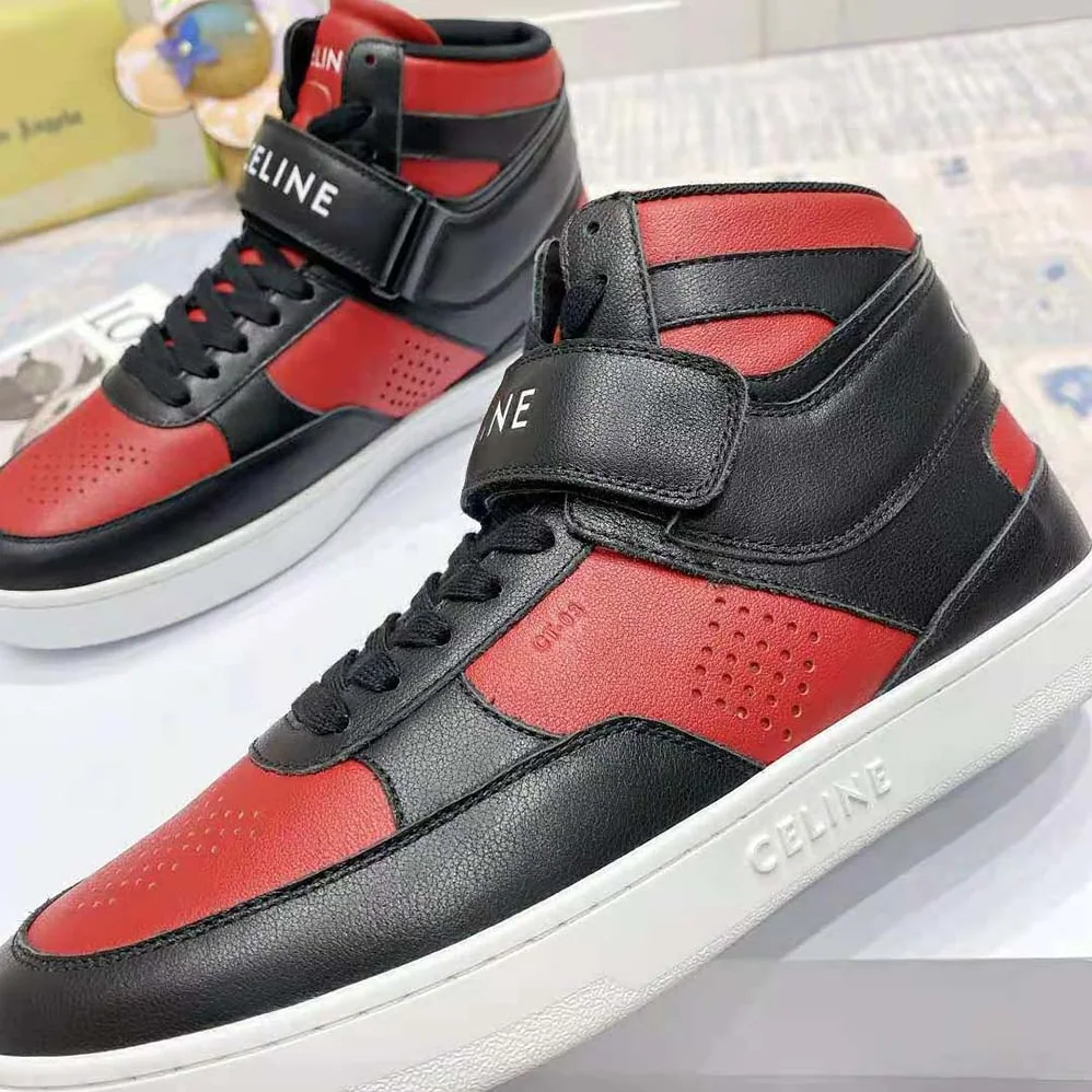 Celine CT-03 High Sneaker with Scratch in Calfskin for Men in Black Celine CT-03 High Sneaker with Scratch in Calfskin for Men in Black