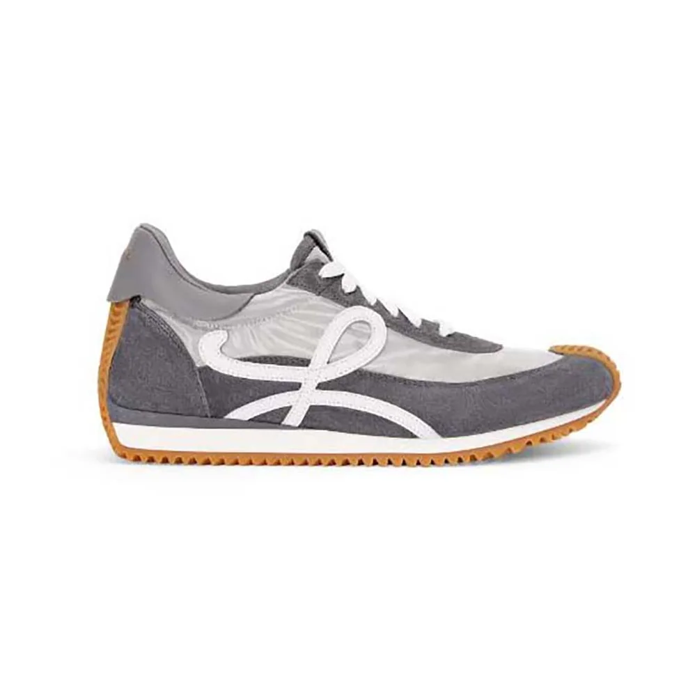 Loewe Flow Runner in Nylon and Calfskin for Unisex in Silver