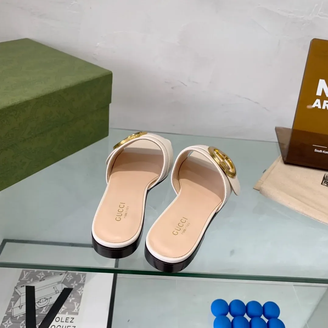 Gucci Blondie Slide Sandal White