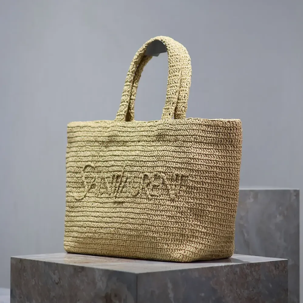 Saint Laurent YSL Saint Laurent Tote in Raffia for Unisex