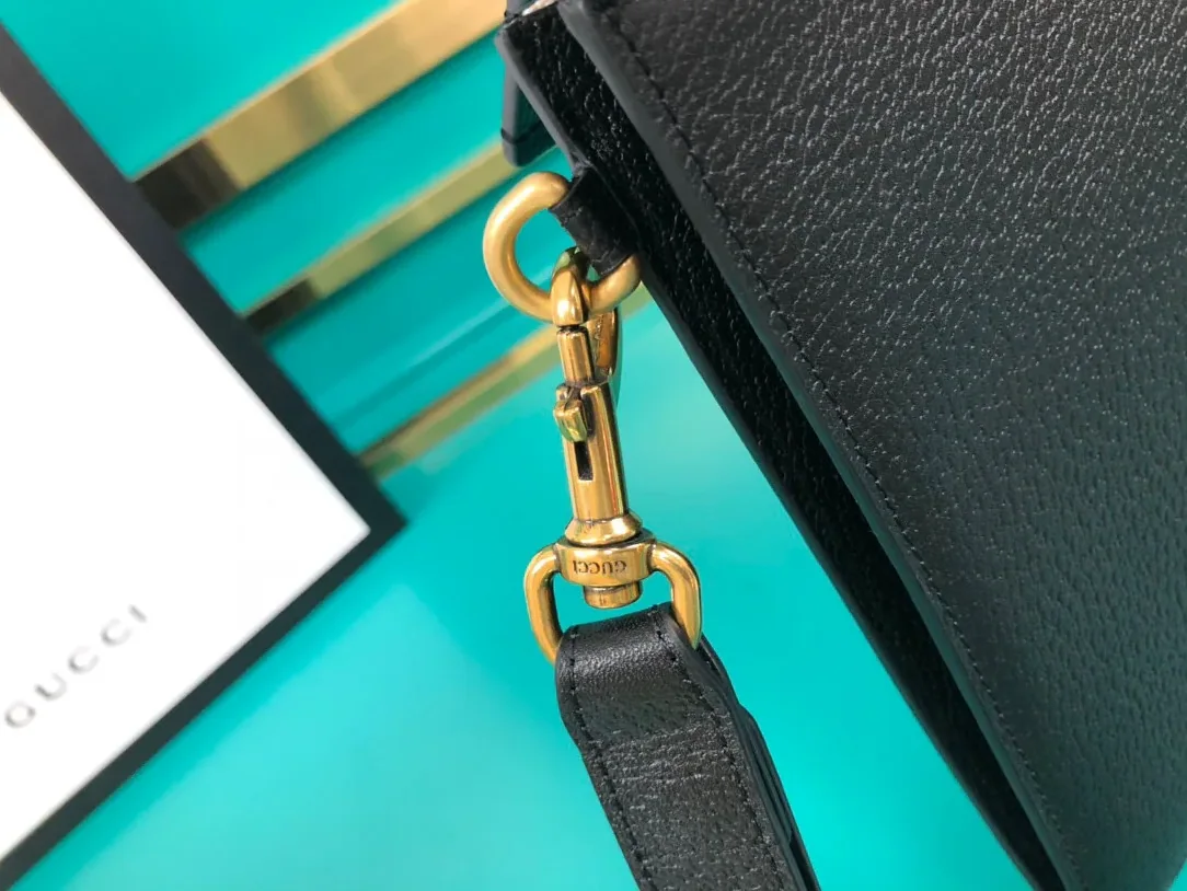 Gucci Animalier Pouch Black with Bee Detail , Pouch / GG for Men Gucci Animalier Pouch Black with Bee Detail , Pouch / GG for Men