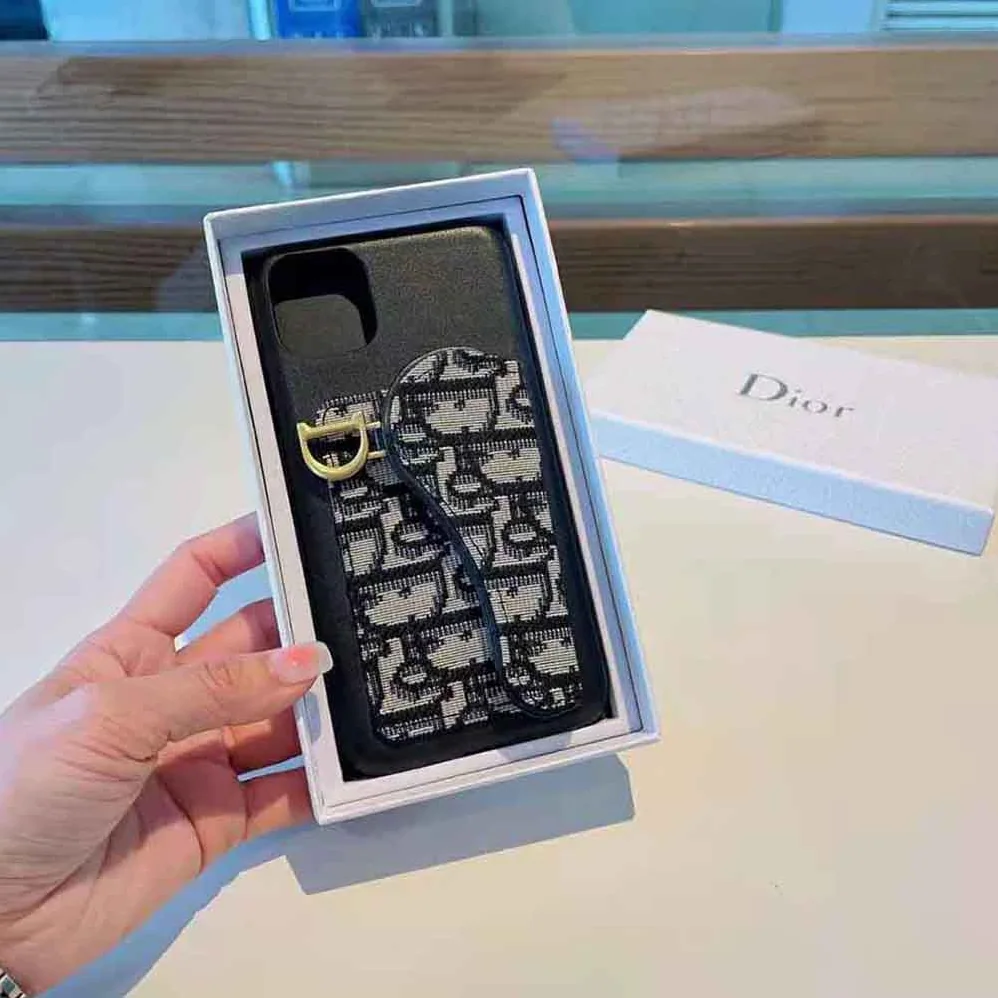 Dior Saddle Cover for Apple iPhone Blue Dior Oblique Jacquard for Women